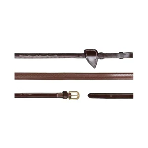 D Collection 1/2 Gummi Reins Brown C