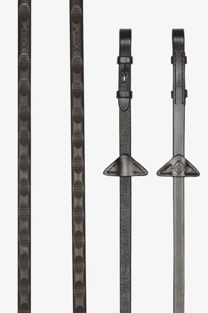 Magna Grip Elastisch Reins Brown/Silver C