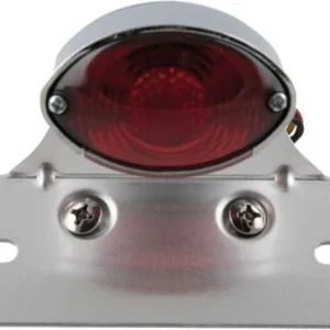 Micro Cateye Taillight License Plate Bracket Chroom Dual Filament Harley-Davidson