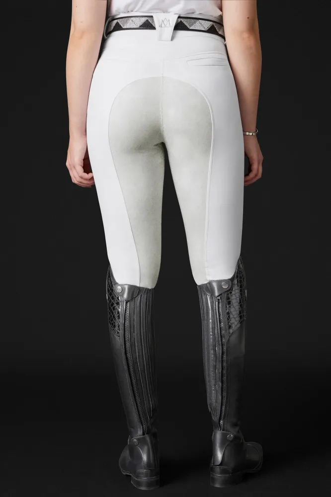 Diana Women's Full Seat Breeches Imitation Lederen White 10 compatibel met Ford Focus MK3