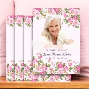 Full Bloom Funeral Postcard Design & Print (Pack 50) Heavy Duty constructie