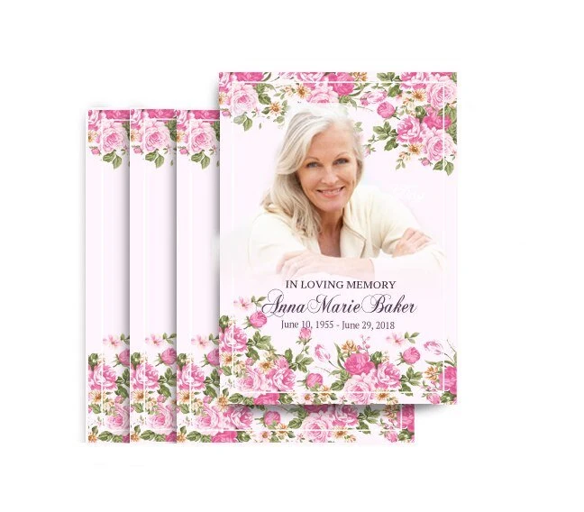 Full Bloom Funeral Postcard Design & Print (Pack 50) Heavy Duty constructie