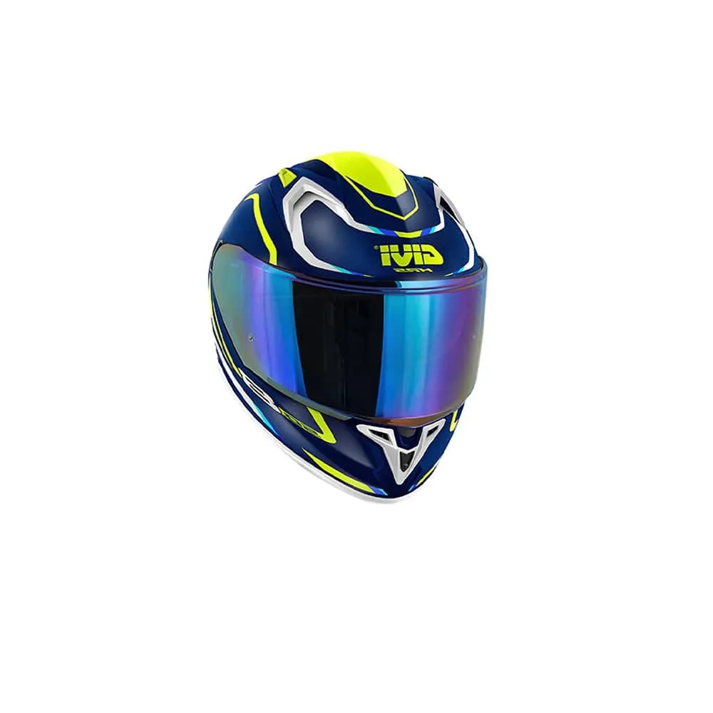 GIVI 50.8 MACH1 Moto Integral Casco Blanco Negro Amarillo - Directe Montage Azu