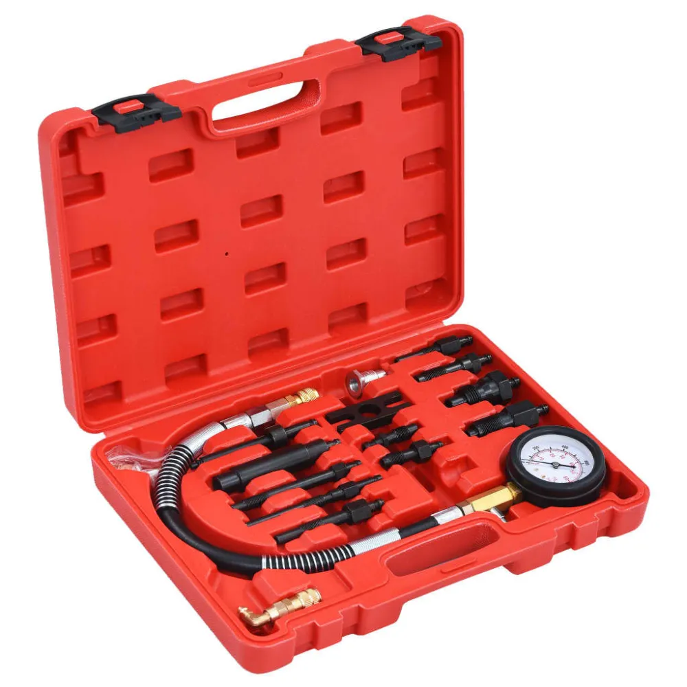 14-delige Compressiemetertestset diesel Heavy Duty Uitvoering