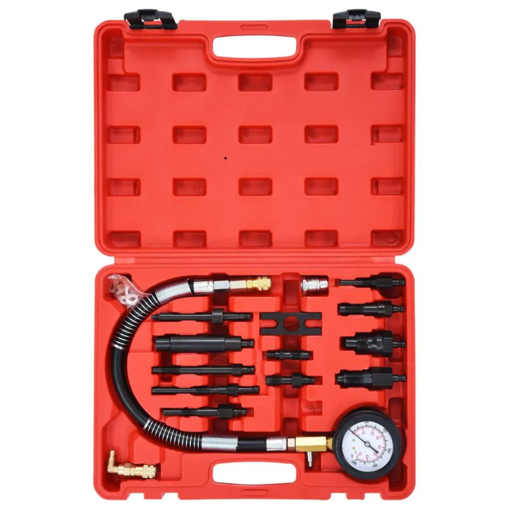 14-delige Compressiemetertestset diesel Heavy Duty Uitvoering
