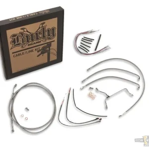 13" Bagger Ape Cable Kit Stainless Rvs Clear Coat Cruise Control Non-ABS Harley-Davidson