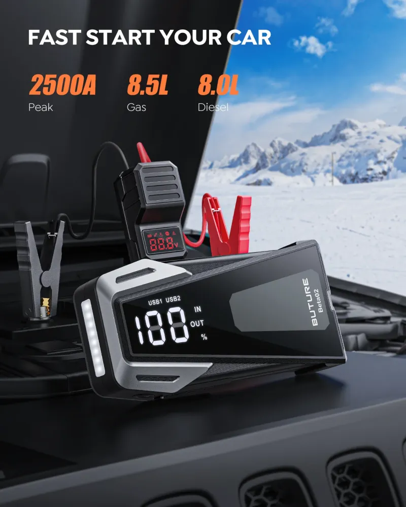 Buture Beta02 Verplaatsbaar Car Jump Starter 2500A