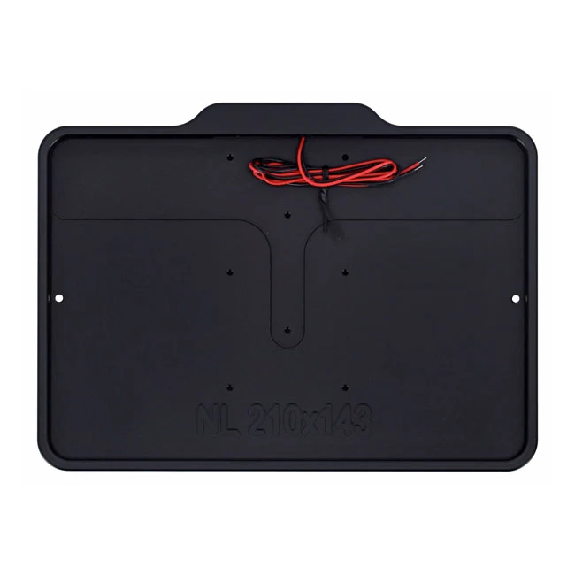 UV-bestendige DMP, Marco De Matrícula Con Luz 5.0 NL BE. Negro Mate Para Harley Davidson