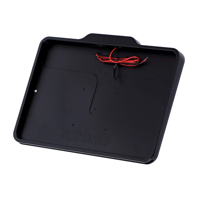 UV-bestendige DMP, Marco De Matrícula Con Luz 5.0 NL BE. Negro Mate Para Harley Davidson