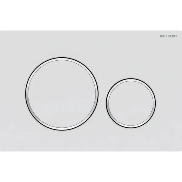 Geberit drive plate Sigma 20 model Matte wit - Chrome-plated