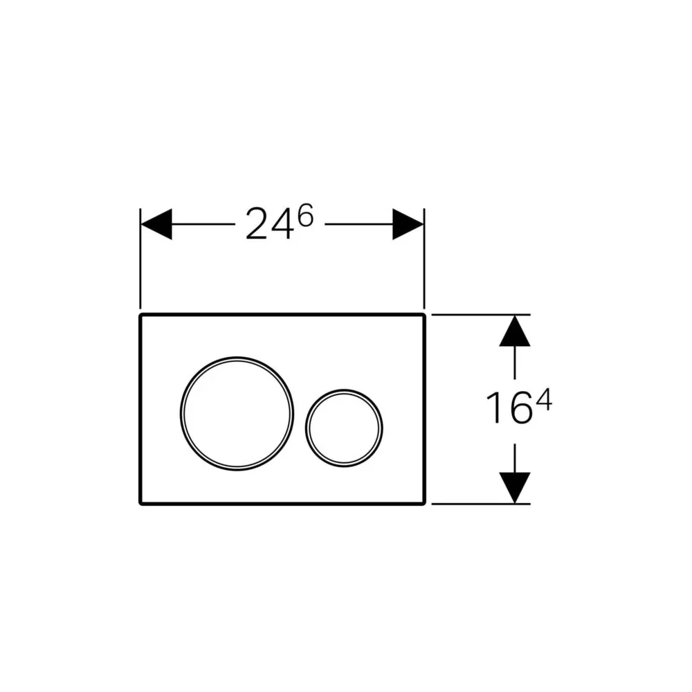 Geberit drive plate Sigma 20 model Matte wit - Chrome-plated