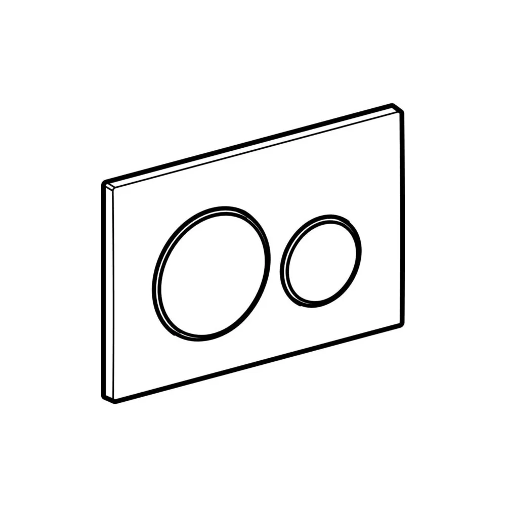 Geberit Sigma 20 Satin-Chrome-Satin Drive Plate voor verbeterde aerodynamica