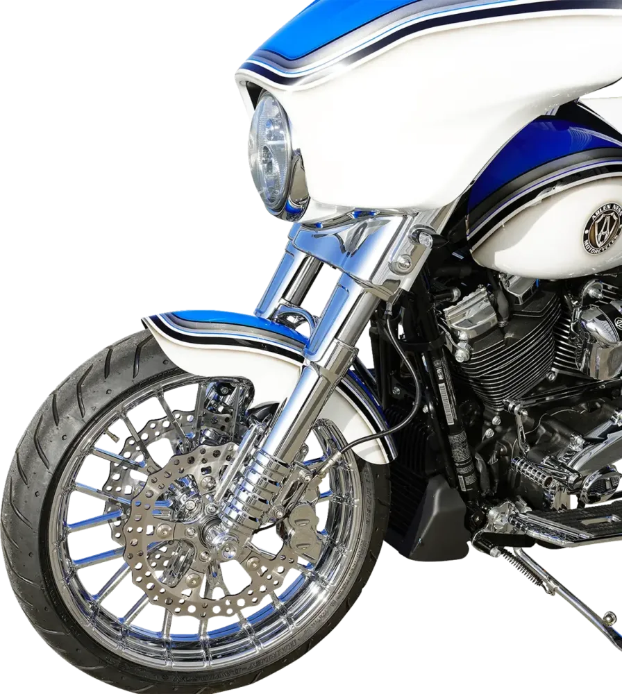 Guardabarros Delantero Corto Pro 19" Para Harley Davidson met batterij-backup