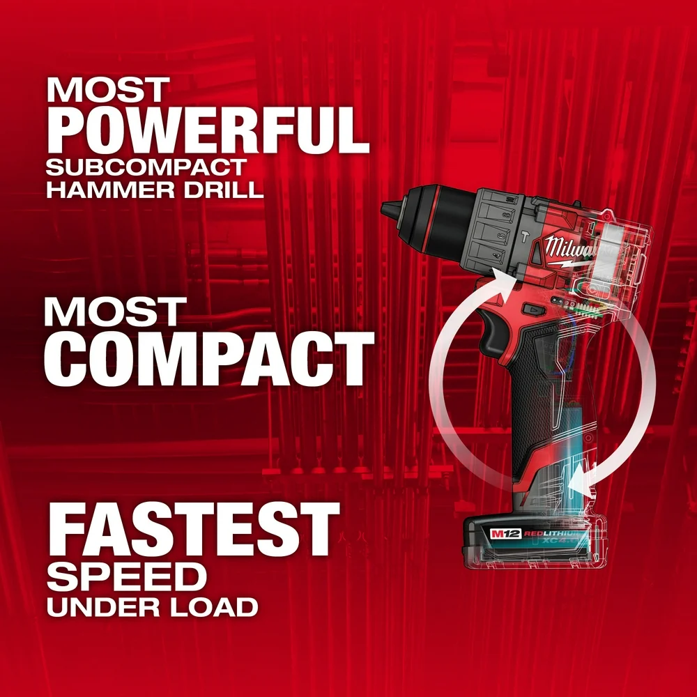 MILWAUKEE M12 FUEL™ 1/2" Hammer Drill/Driver Kit