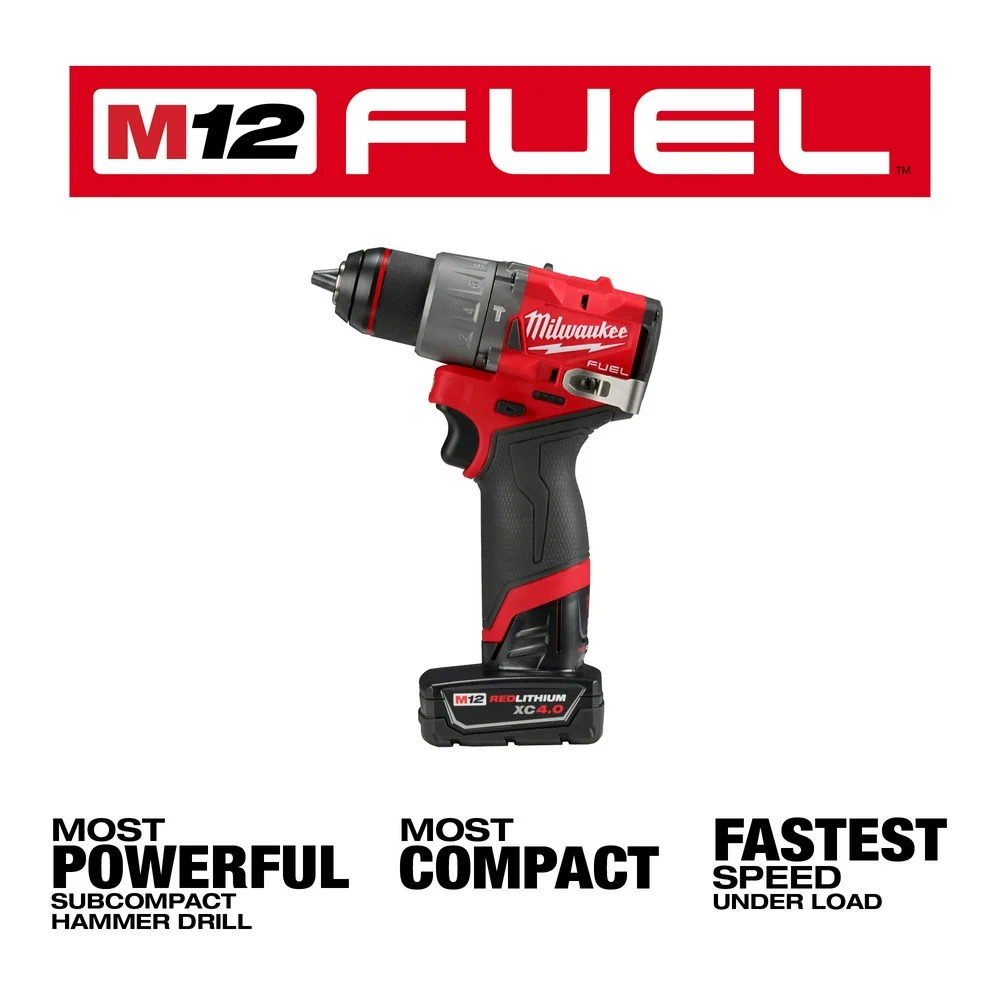 MILWAUKEE M12 FUEL™ 1/2" Hammer Drill/Driver Kit