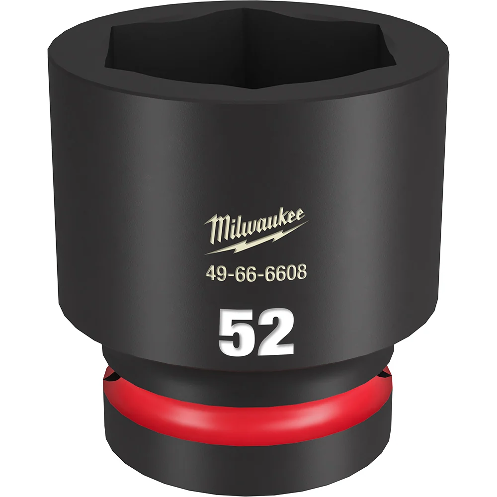 MILWAUKEE SHOCKWAVE Impact Duty 1" Drive 52MM Standaard 6 Point Socket