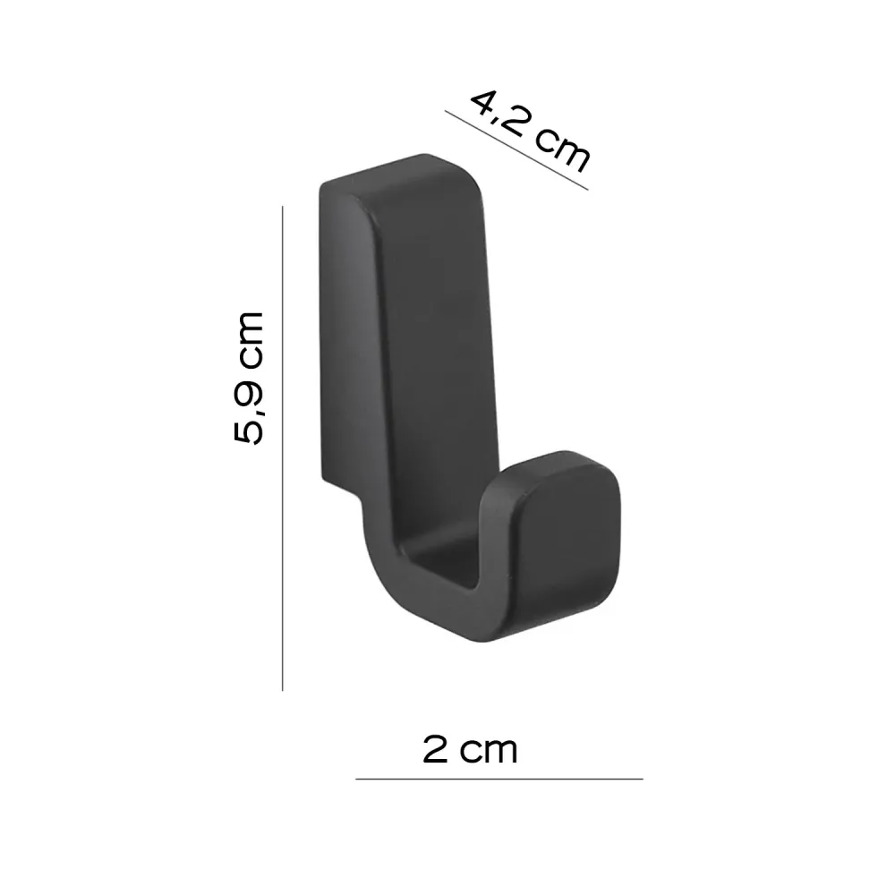 2-piece coat rack geel koper and Cromall Gedy Samoa series - Matte Black