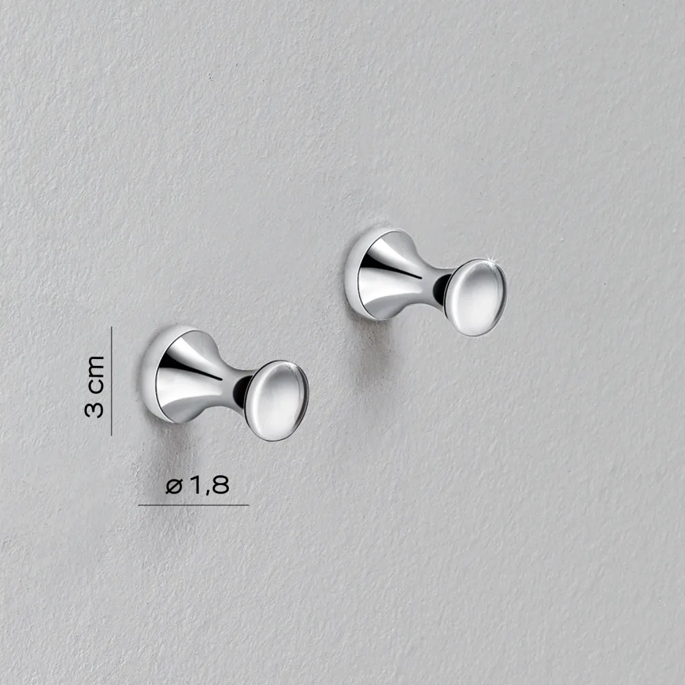 2-piece separate coat rack Cyclops model metaalglans