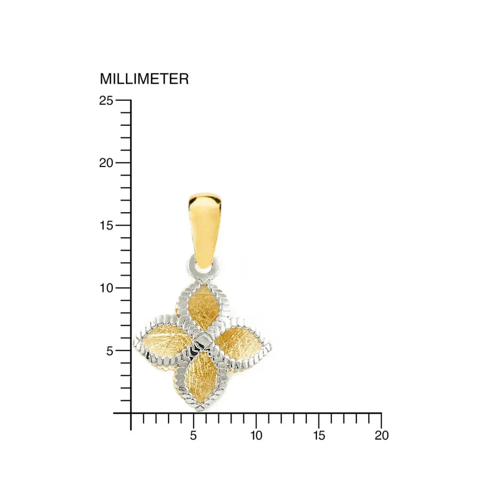 9ct two color goud Cross Pendant
