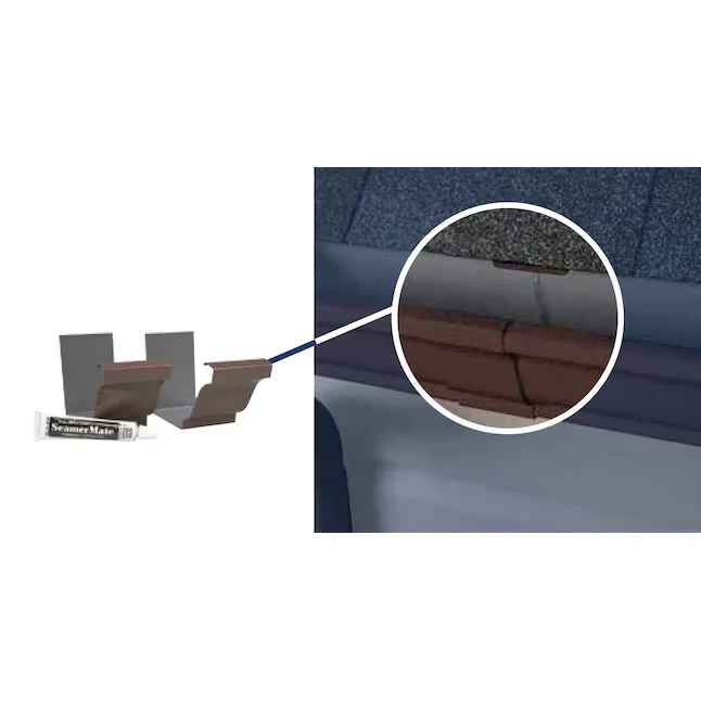 Amerimax Lichtmetaal (5- x 0.25-ft) Gutter Connector 2-Pack gegalvaniseerd staal