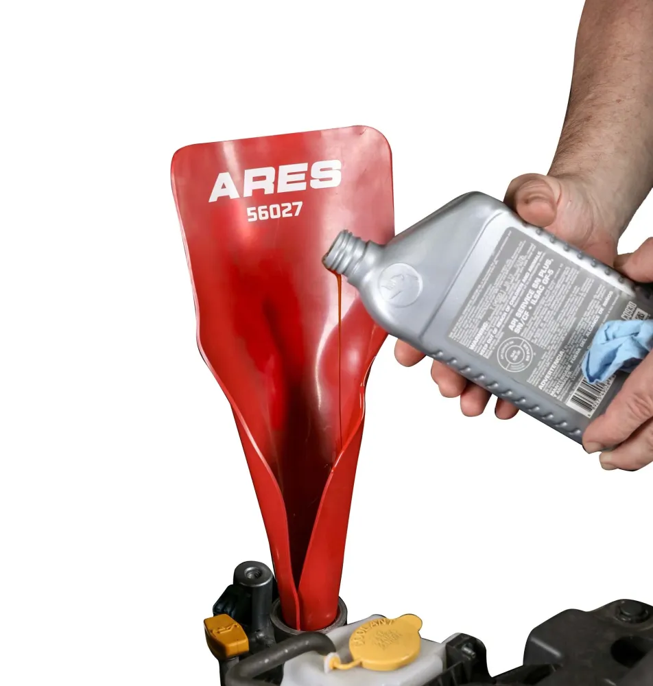 ARES 56045 - 2-Piece Large and Medium Veelzijdig Flexible Oil Funnel Set voor verlaagde auto's