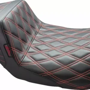 Asiento Delantero Con Cola Whip De Doble Diamante Con Hilo Rojo Para Harley Davidson compatibel met Ford Focus MK3
