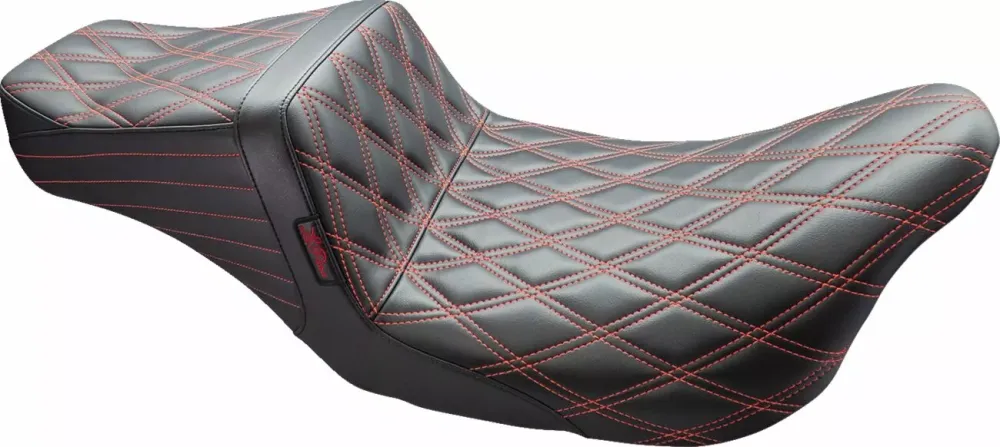 Asiento Delantero Con Cola Whip De Doble Diamante Con Hilo Rojo Para Harley Davidson compatibel met Ford Focus MK3