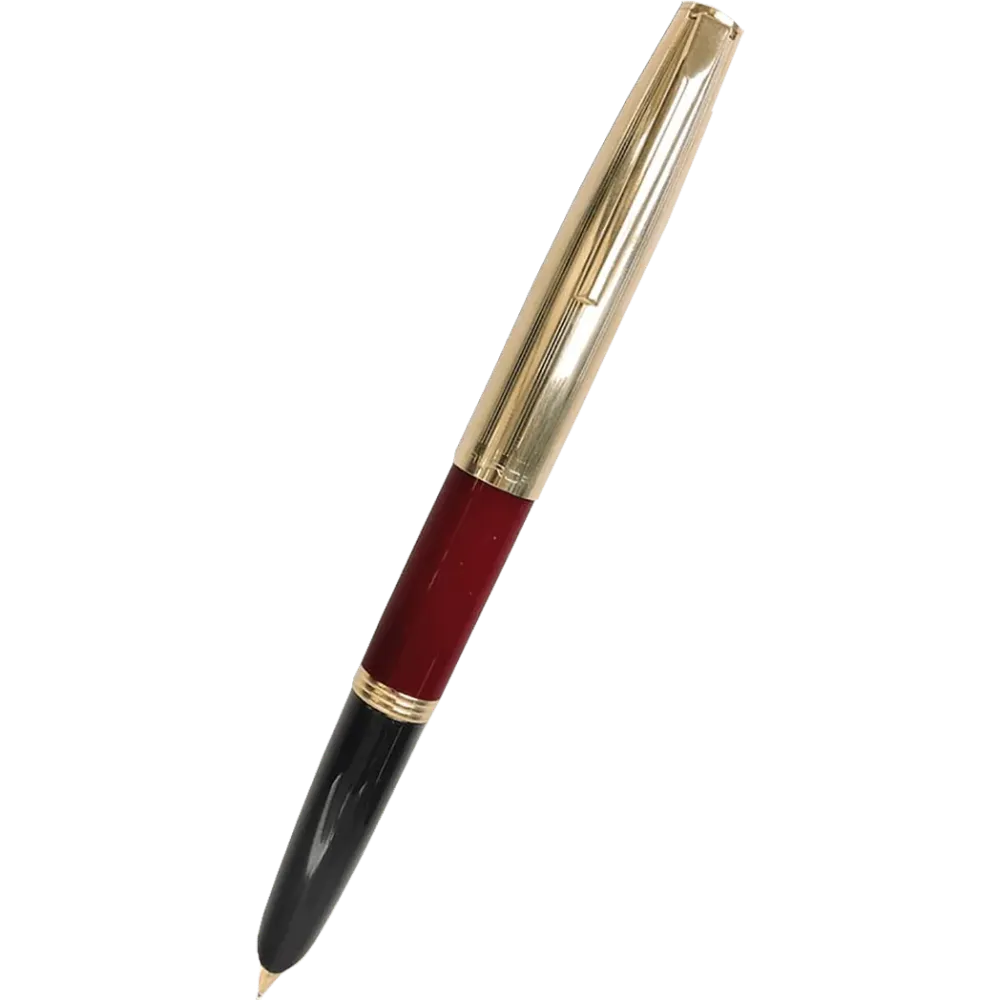 Aurora Duo Cart Fountain Pen - Wijnrood - Medium gegalvaniseerd staal
