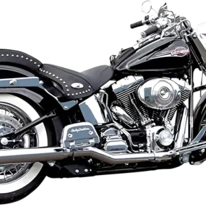 Bassani Slip-On Mufflers Harley-Davidson Softail True Dubbel Headers met bovenste bevestiging
