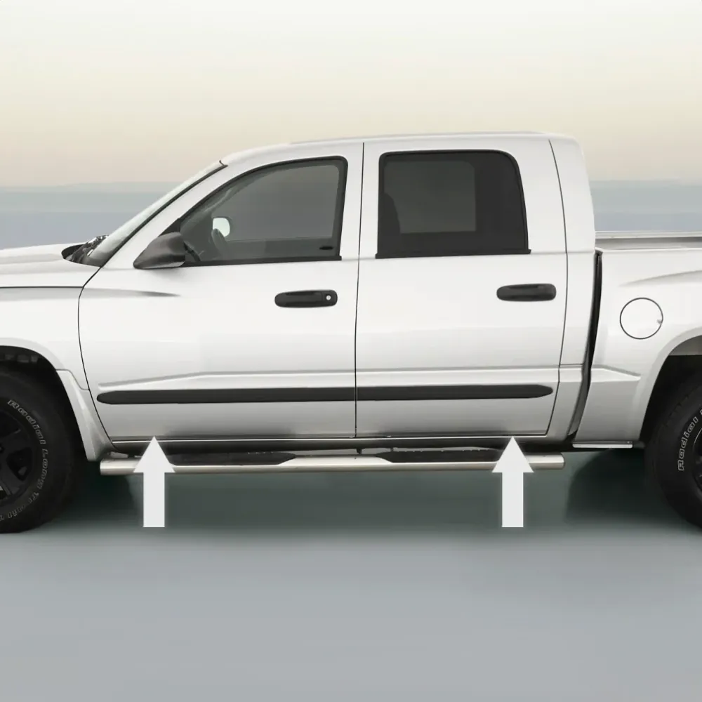 2" Black Body Side Molding Die Cut Ends 1997-2011 Dodge Dakota