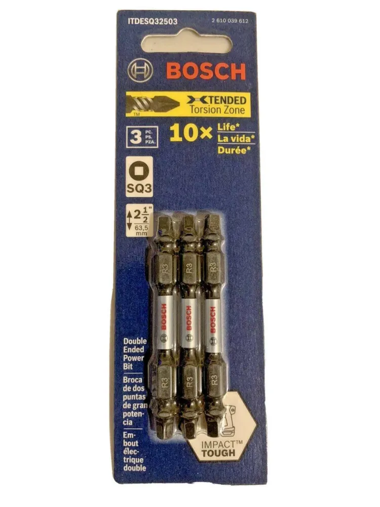 Bosch Impact Tough SQ3 Phillips Duo End Bit Set