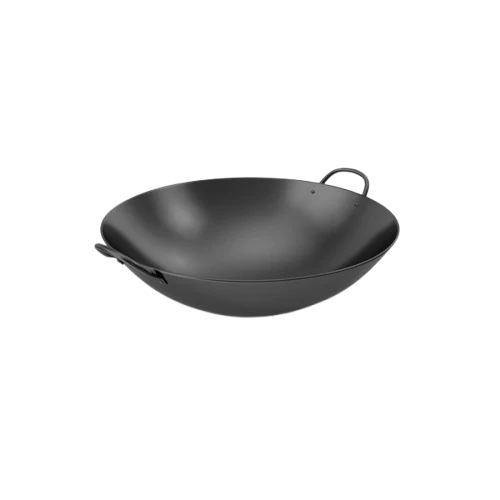 Carbon Steel Flat Bottom Wok/Two Side Handle