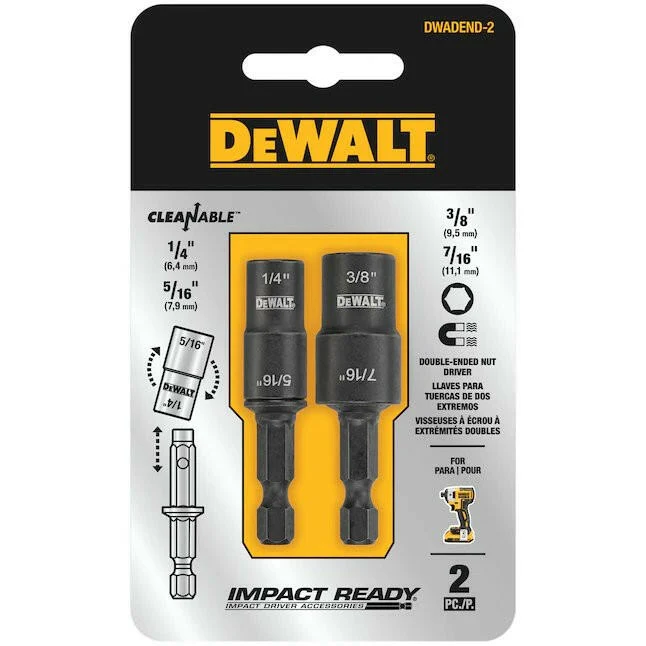 DeWalt Impact ready Set Nutsetter Impact Driver Bit (2-Piece) voor verlaagde auto's