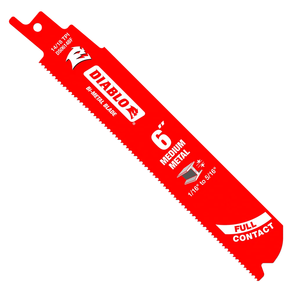 DIABLO 6" Bi-Metal Recip Blade Medium Metalen Cutting (2 PACK)