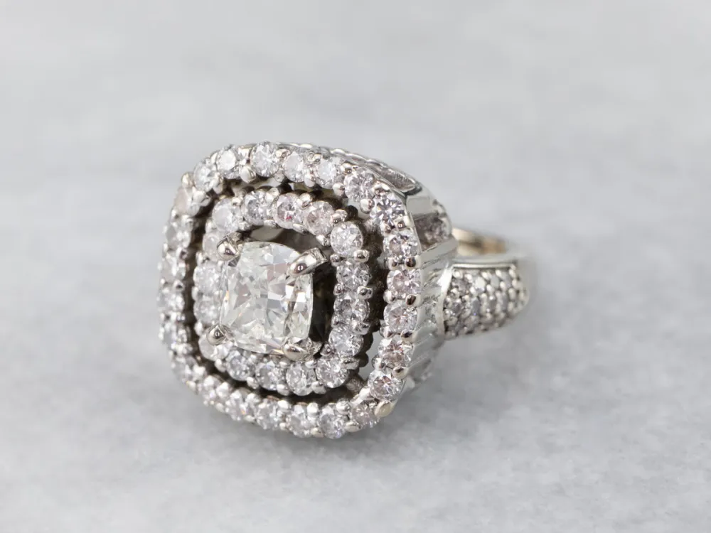 Diamond Double Halo Engagement Ring
