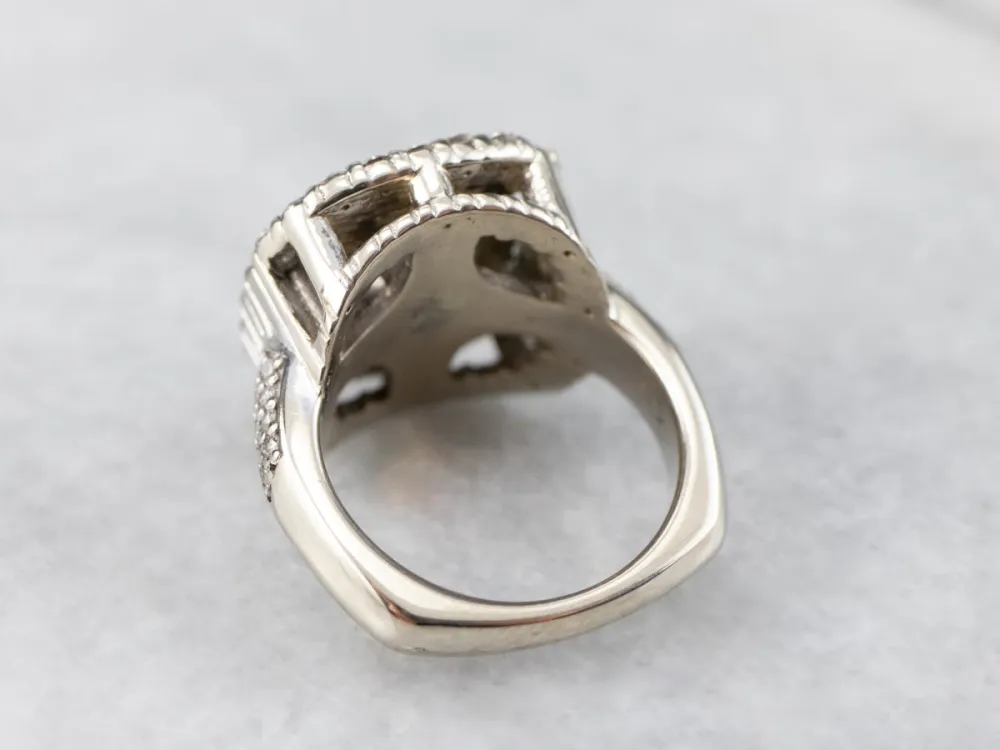 Diamond Duo Halo Engagement Ring
