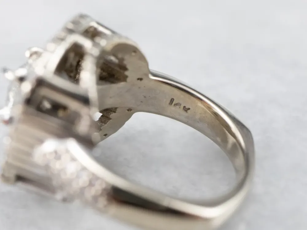 Diamond Duo Halo Engagement Ring