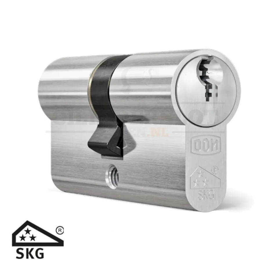 DOM dubbele cillinder - 333 Plura SKG2 ** - 35-45 mm - set 3 stuks gelijksluitend - 333PLA131P3 Heavy Duty constructie