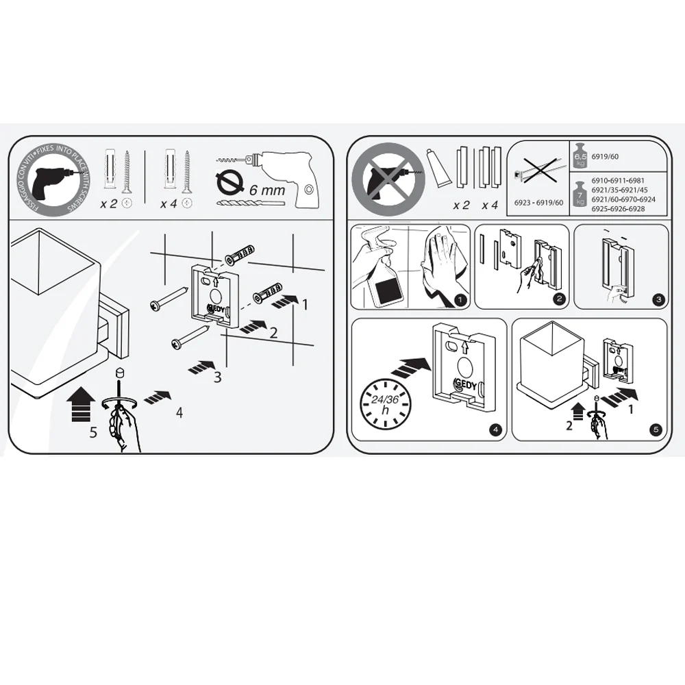 Double coat rack AISI 304 stainless RVS Colorado Gedy - Chrome-plated Heavy Duty constructie