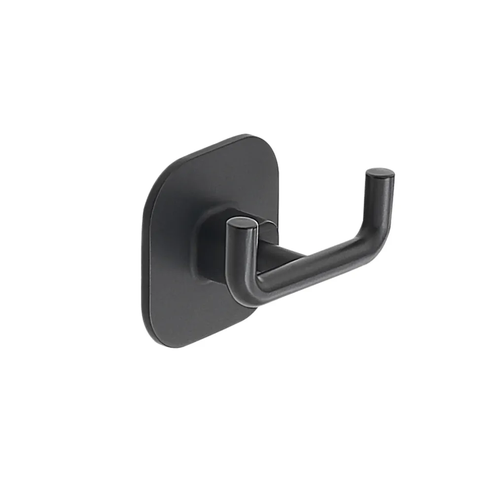 Double coat rack stainless RVS and chromall Teide Gedy - Matte Black