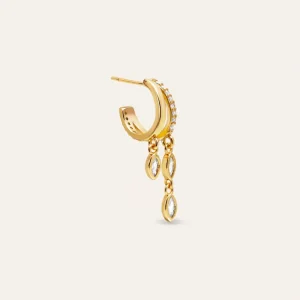 Double Drip Gouden Single Earring voor verlaagde auto's