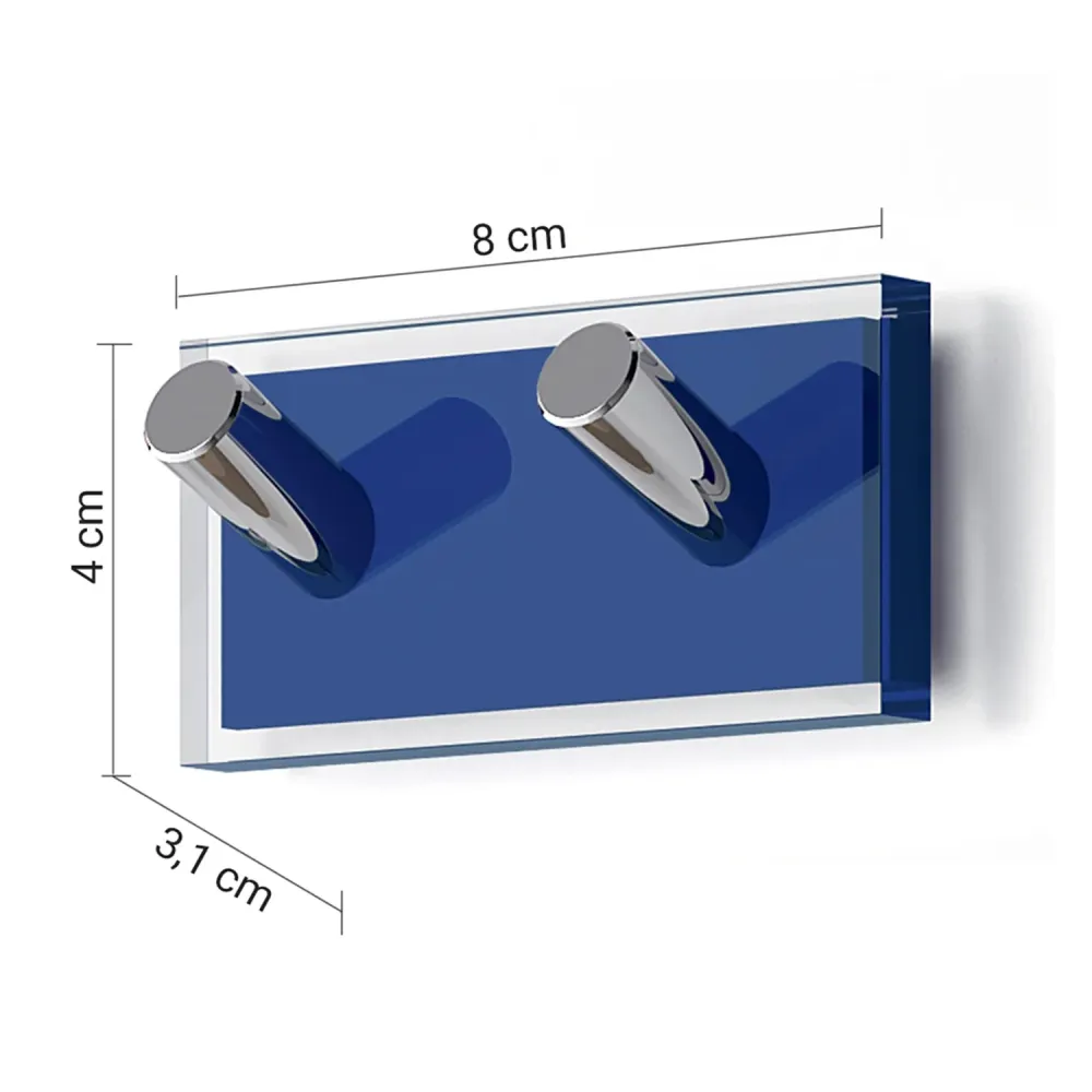 Double handle from Rainbow collection Gedy - Zeeblauw