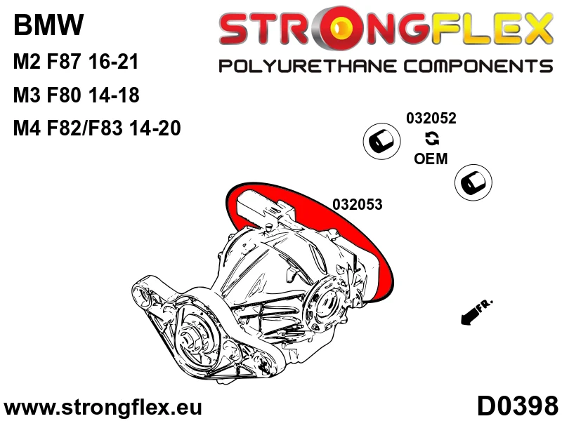 Double rear differential bracket - BMW > Serie 3 > VI F30 / F31 / F34 / F80 > F80 M3|BMW > Serie 2 > I F22 / F23 / F87 > M...