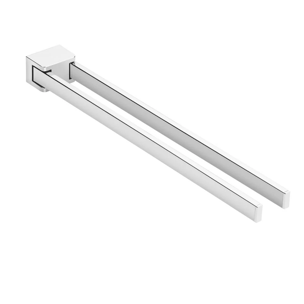 Double swivel towel holder chrome-plated messing from 'Extreme' collection Cosmic 40 cm