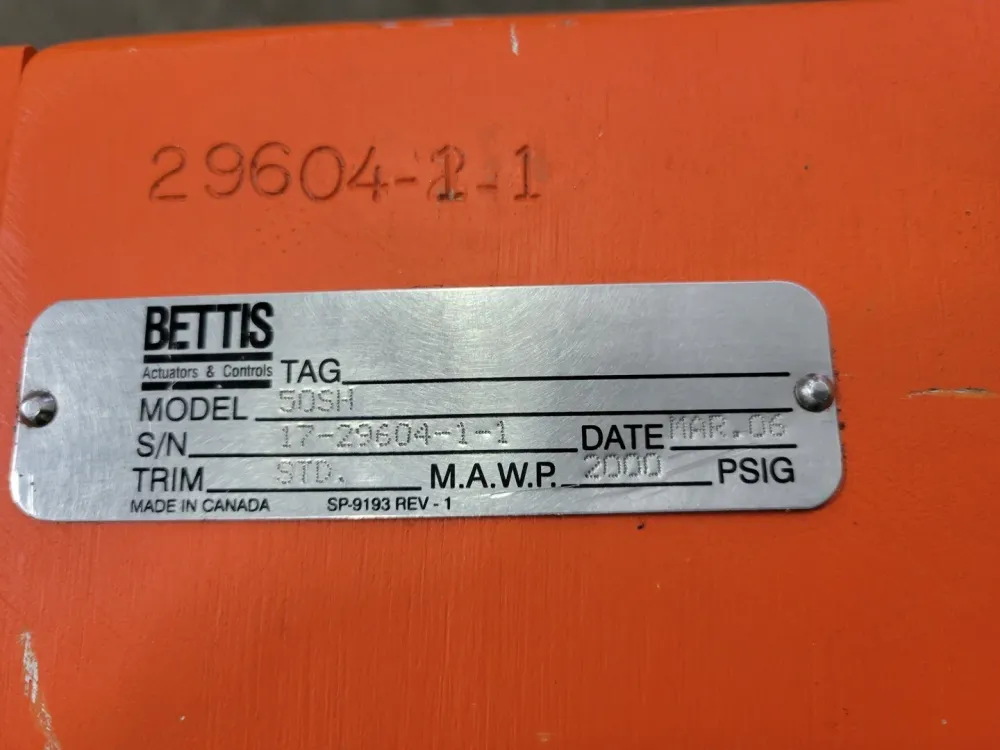 E-SERIES Hydraulic Quarter-Turn Valve Double-Acting Operator 50SH
