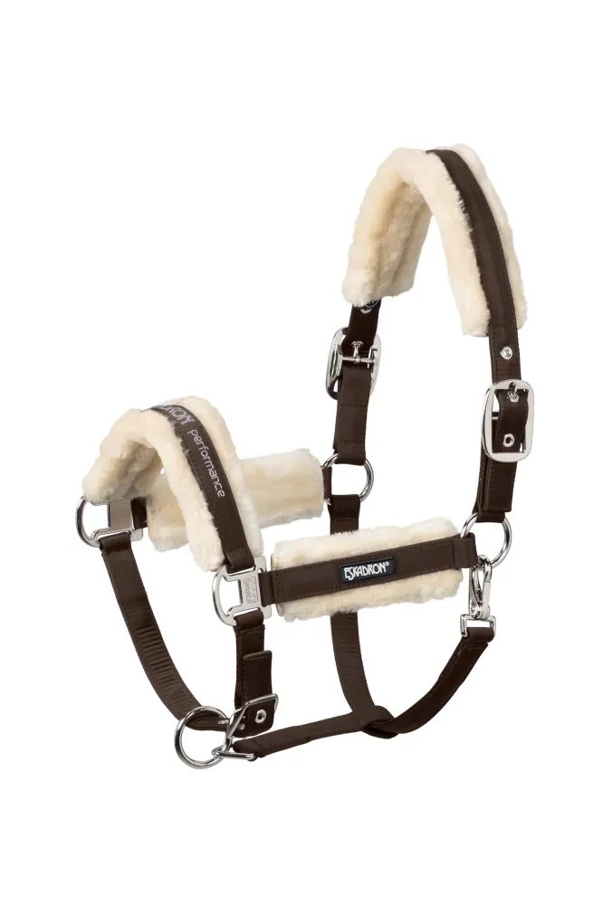 Faux Fur Halter Tweemaal Pin Darkbrown X-Full