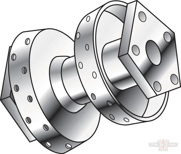 FRONT WHEEL HUB-DUAL FLANGE Harley-Davidson met Garantie