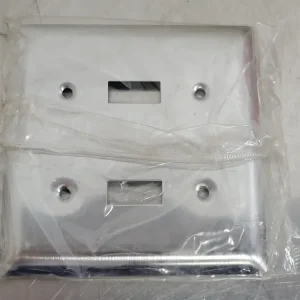 2 Gang Toggle Switch Metalen Wall Plate SL2 (Box 20)