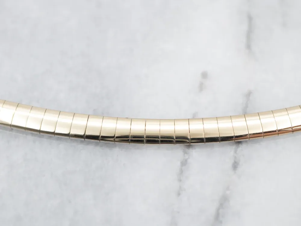 Gasdruk schokdemper Reversible Two-Tone Verguld Omega Chain