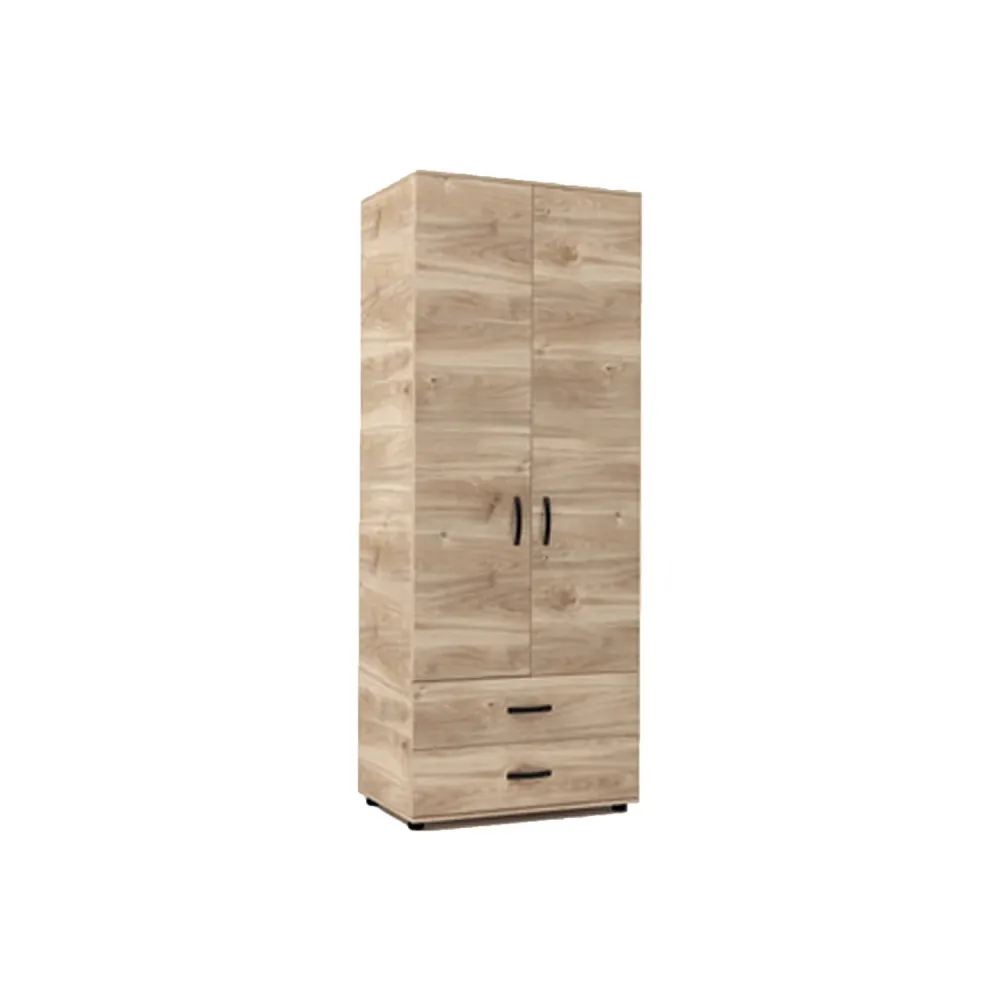 Gasdruk schokdemper Two-door and two-drawer wardrobe - Honey Eiken